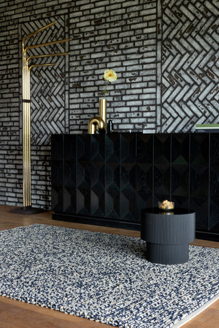 Brink and Campman Nest Ink Area Rug Room Image Feature