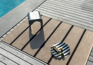 Brink and Campman Deck Charcoal Black Area Rug Room Image Feature