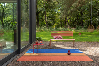 Brink and Campman Habitat Festival Stripe Blue Area Rug Room Image Feature