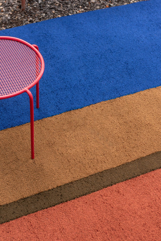 Brink and Campman Habitat Festival Stripe Blue Area Rug Room Image Feature