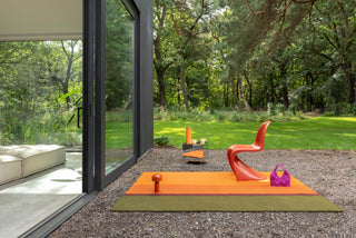 Brink and Campman Habitat Festival Stripe Orange Area Rug Room Image Feature
