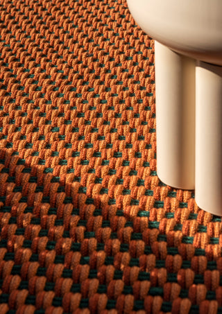 Brink and Campman Lace Tricolore Terra/Rust/Green Area Rug Room Image Feature