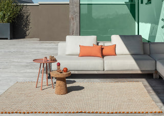 Brink and Campman Lace Tricolore White/Sand/Mango Area Rug Room Image Feature