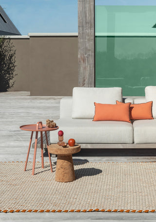 Brink and Campman Lace Tricolore White/Sand/Mango Area Rug Room Image Feature
