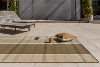 Brink and Campman Zona Block Stripe Cashew Area Rug Room Image Feature
