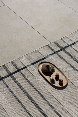 Brink and Campman Zona Line Charcoal Area Rug Room Image Feature