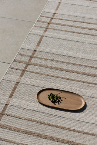 Brink and Campman Zona Line Sesame Area Rug Room Image Feature