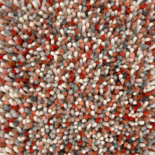 Brink and Campman Pop Art Coral Area Rug Closeup Image