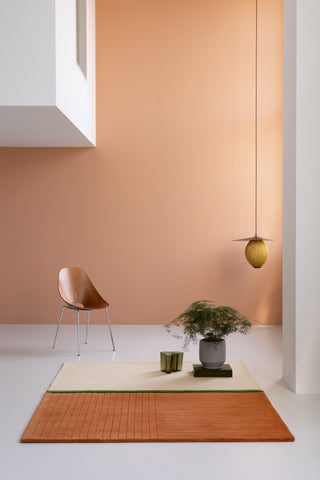 Brink and Campman Decor Rhythm Tangerine Area Rug Room Image Feature