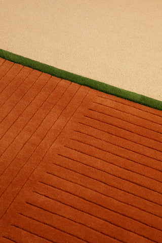 Brink and Campman Decor Rhythm Tangerine Area Rug Room Image Feature