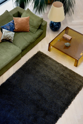 Brink and Campman Shade High Brass/Indigo Area Rug Room Image Feature
