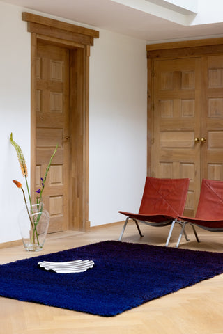 Brink and Campman Shade High Electric Blue/Aubergine Area Rug Room Image Feature