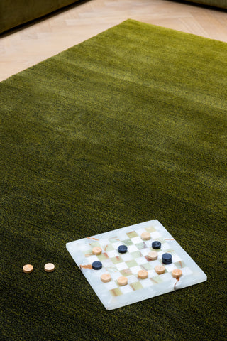 Brink and Campman Shade Low Olive/Deep Forest Area Rug Room Image Feature