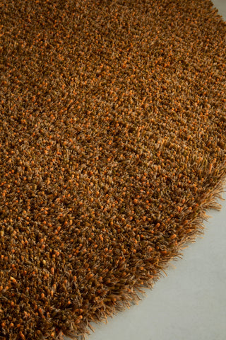 Brink and Campman Sprout Burnt Tangerine Area Rug Round Room Image Feature