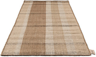 Brink and Campman Zona Block Stripe Cashew Area Rug Runner Angle Image