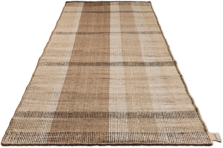 Brink and Campman Zona Block Stripe Cashew Area Rug Runner Angle Image