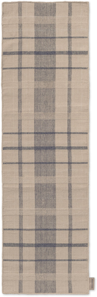 Brink and Campman Zona Check Denim Area Rug Runner Main Image