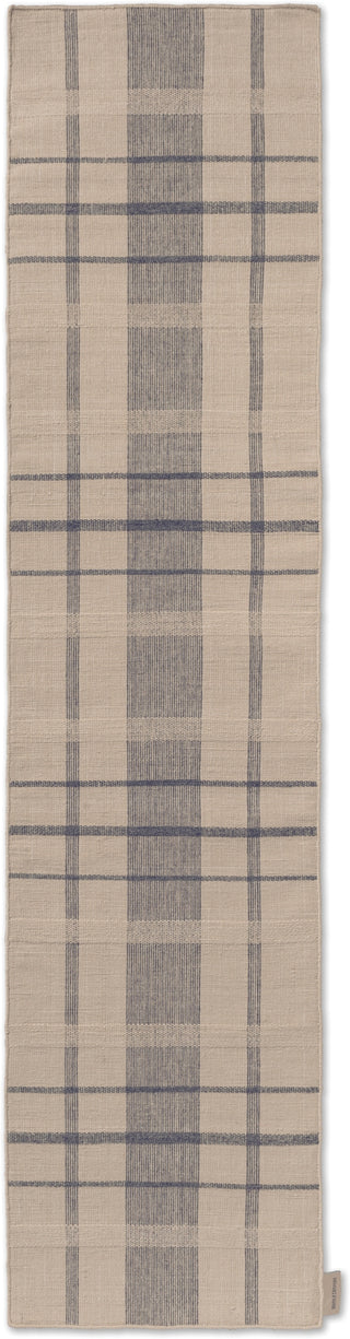 Brink and Campman Zona Check Denim Area Rug Runner Main Image