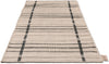 Brink and Campman Zona Line Charcoal Area Rug Runner Angle Image