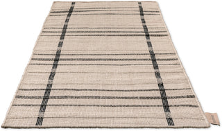 Brink and Campman Zona Line Charcoal Area Rug Runner Angle Image