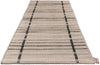 Brink and Campman Zona Line Charcoal Area Rug Runner Angle Image