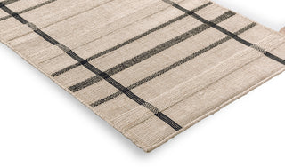 Brink and Campman Zona Line Charcoal Area Rug Runner Corner Image