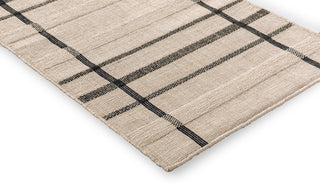 Brink and Campman Zona Line Charcoal Area Rug Runner Corner Image