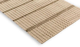 Brink and Campman Zona Stitch Olive Area Rug Runner Corner Image