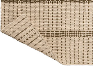 Brink and Campman Zona Stitch Olive Area Rug Runner Fold Image