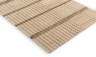 Brink and Campman Zona Stitch Olive Area Rug Runner Corner Image