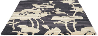 Brink and Campman Floral 300 Charcoal Area Rug by Florence Broadhurst Angle Image