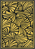 Brink and Campman Japanese Fans Gold Area Rug by Florence Broadhurst main image