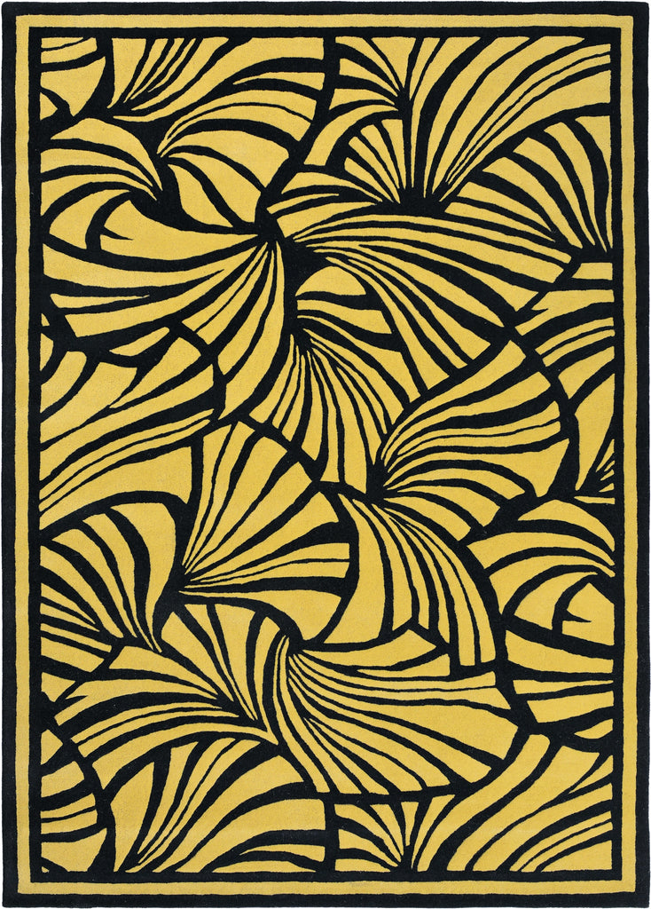 Brink and Campman Japanese Fans Gold Area Rug by Florence Broadhurst main image