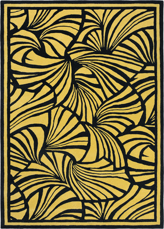 Brink and Campman Japanese Fans Gold Area Rug by Florence Broadhurst main image