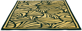 Brink and Campman Japanese Fans Gold Area Rug by Florence Broadhurst Angle Image