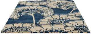 Brink and Campman Japanese Floral Midnight Area Rug by Florence Broadhurst Angle Image