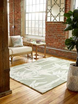 Brink and Campman Japanese Bamboo Jade Area Rug by Florence Broadhurst Room Image Feature