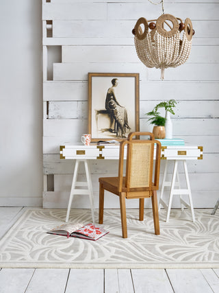 Brink and Campman Japanese Fans Ivory Area Rug by Florence Broadhurst Room Image Feature