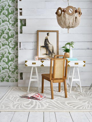 Brink and Campman Japanese Fans Ivory Area Rug by Florence Broadhurst Room Image Feature