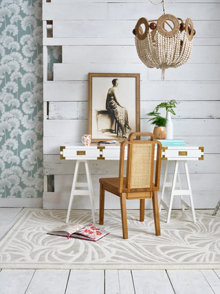 Brink and Campman Japanese Fans Ivory Area Rug by Florence Broadhurst Room Image Feature
