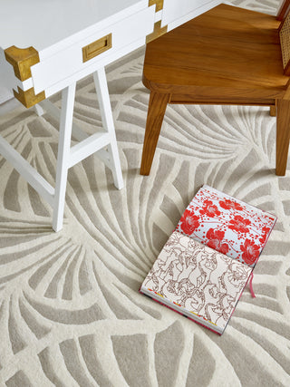 Brink and Campman Japanese Fans Ivory Area Rug by Florence Broadhurst Room Image Feature