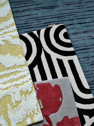 Brink and Campman Turnabouts Black Area Rug by Florence Broadhurst Room Image Feature