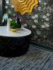Brink and Campman Slub Charcoal Area Rug by Florence Broadhurst Room Image Feature