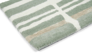 Brink and Campman Tortoiseshell Stripe Jade Area Rug by Florence Broadhurst Corner Image