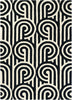 Brink and Campman Turnabouts Black Area Rug by Florence Broadhurst main image