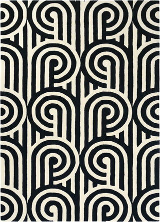 Brink and Campman Turnabouts Black Area Rug by Florence Broadhurst main image