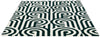 Brink and Campman Turnabouts Black Area Rug by Florence Broadhurst Angle Image