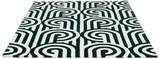 Brink and Campman Turnabouts Black Area Rug by Florence Broadhurst Angle Image