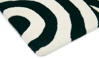 Brink and Campman Turnabouts Black Area Rug by Florence Broadhurst Corner Image