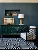 Brink and Campman Turnabouts Black Area Rug by Florence Broadhurst Room Image Feature